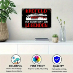 CIFbuy 1pc Krefeld Germany Metal Wall Art 8x12 Inch, Vintage Red & White 2D Flat Iron Decorative Plaque Sign For Bathroom Bedroom Home TikTok, TikTok, Self-pickup Logiopics - Image 5