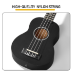 21in Linden wood body rosewood fingerboard ukulele, cotton bag, capo, strap, picks*2, tuner Strings Dust cloth - Image 7