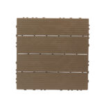 Plastic Interlocking Deck Tiles, 27 Pack, 11.4"x11.4" Waterproof Flooring Tiles for Indoor and Outdoor, Patio Floor Decking Tiles for Porch Poolside Balcony Backyard, Light Coffee - Image 3