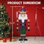 Lighted Nutcracker Christmas Yard Decorations, Pre-lit 2D Nutcracker Soldier with 162 LED Warm White Lights and Stakes for Xmas Outdoor Holiday Indoor Decor Lighted Holiday Displays - Image 10