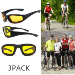 3 pairs Motorcycle Sports Biker Riding Glasses Wind Resistant Eye Protection Sports Goggles Cycling Glasses Sunglasses Yellow Color(US Logistics only For USPS.TK/TMEU only For self-pickup) - Image 5