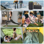 75"D x 30"W x 2.5"H sleeping mat for camping green - Image 17