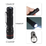 2 Pack USB Rechargeable LED Flashlight Adjustable Focus 3-Modes Outdoor Mini Flashlight W/ USB Cable+Mini Box (US Logistics For USPS/DHL/Fedex/UPS. No designated logistics accepted TK/TMEU only For self-pickup - Image 2