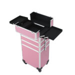 4 in 1 Aluminum Cosmetic Makeup Case Tattoo Box Pink - Image 22