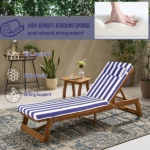 Outdoor Chaise Lounge Cushion, 72 in. x 21 in. x 3 in. Waterproof Fade-Resistant Patio Chair Pad for Pool Beach - Image 5