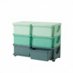 Green 3 Tier Kids Organizer – 6 Drawers Storage Unit, for Bedroom, Nursery, Kindergarten, Boys & Girls - Image 2