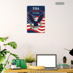 CIFbuy American 1776-2026 Independence Day Aluminum Tin Sign, Bald Eagle & Flag Wall Art, Art, 20x30 Inch Retro Patriotic Decor ikTok, ikTok, l Art Self-igckup Logiopor - Image 3