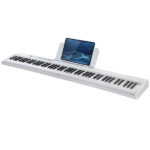 GPP-106 88 Key Folding Piano Semi-Weighted Standard Keyboards Digital Piano with MIDI Bluetooth, Handbag Headphone for Piano Lover White color - Image 3