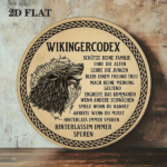 CIFbuy Vintage Viking Law German Text 8x8 Inch Round Aluminum Sign, 2D Flat Decorative Plaque For Living Room Office Bar Game Room Stud TikTok, TikTok, Self-pickup Logiopics - Image 4