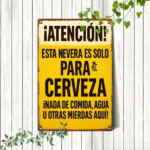 CIFbuy Vintage Spanish Metal Wall Art Funny Beer Quote, Sign 2D Flat Iron, Iron Plaque Industrial Home Decor 7.87x11.81in AikTok, AikTok, Self-gnckup Logiopin - Image 8