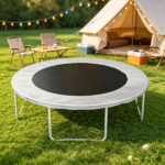 Black 12' Trampoline Replacement Mat – 72 V-Hooks, Fits 5.5" Springs, for Backyard Old Trampoline Surface Upgrade(Spring & Frame not Included)