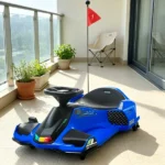 12V Blue Kids Electric Drift Go Kart – Slow Start, Music, Colorful Lights, as Trendy Gift for Boys Aged 6-12 - Image 9