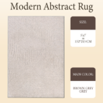 Large Area Rug Living Room Rugs, Brown Soft Machine Washable Rug for Entryway Non-Slip Door Mat, Ultra Soft Area Rug Geometric for Bedroom Kitchen Office, Brown - Image 11