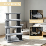 Cat Tree Tower with Cat Stair Steps, Scratching Post and Hanging Play Ball, for High Bed, Sofa, Indoor and Outdoor - Image 5