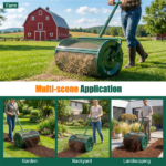 27"×16" Lawn Fertilizer Spreader with Diamond Mesh Clump-Free Garden Compost Spreader - Image 8