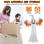 Replace 50904039 12ft 4pcs LED Lights Giant Scary Ghost Flames and Flashing Red Eyes Inflatable Halloween Decoration - Image 7