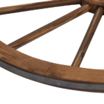 [Same Code 06108221]2pcs 30-Inch Old Western Style Garden Art Wall Decor Wooden Wagon Wheel Brown - Image 11