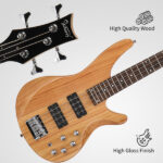 Do Not Sell on Amazon 44 Inch GIB 4 String H-H Pickup Laurel Wood Fingerboard Electric Bass Guitar with Bag and other Accessories Burlywood - Image 2