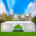 10'x30' Outdoor Party Tent with 8 Removable Sidewalls, Waterproof Canopy Patio Wedding Gazebo, White - Image 37