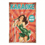 CIFbuy Globleland Vintage Karaoke Metal Tin Sign, Up Women Wall Art, Unframed Music Themed Home Decor 8x12in ikTok, ikTok, Self-inckup Logiopin - Image 7