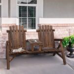 Wood Patio Chair Bench with Center Coffee Table/Garden chairs/courtyard chairs ( Amazon Shipping) Prohibited by WalMart - Image 7