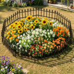 Black Foldable Garden Border Fence, 10 Pack No Dig Animal Barrier, Decorative Metal Fencing for Lawn Pathway Outdoor Landscaping - Image 10