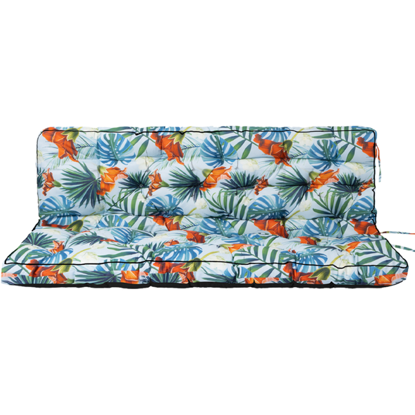 73427808_1 Outdoor Swing Cushions 55 Inch, Waterproof 4" Thick Porch Swing Cushion Replacement with Backrest and Ties, Comfortable 2-3 Seat Pation Swing Pad for Backyard, Garden, Lawn, Outdoor Furniture Qingxin summer - Image 1