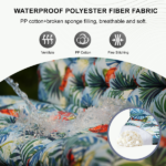 Outdoor Swing Cushions 55 Inch, Waterproof 4" Thick Porch Swing Cushion Replacement with Backrest and Ties, Comfortable 2-3 Seat Pation Swing Pad for Backyard, Garden, Lawn, Outdoor Furniture Qingxin summer - Image 6