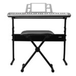 [Do Not Sell on Amazon] GEP-110 61 Key Lighting Keyboard with Piano Stand, Piano Bench, Built In Speakers, Headphone, Microphone, Music Rest, LED Screen, 3 Teaching Modes for Beginners - Image 5