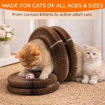 2PCS Kitty Curls Cat Toy - Foldable Accordion Cat Scratcher withBall - Magic Organ Cat Scratch Board for Interactive Play -Calming Features - Image 4
