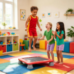 25.5 Inch Kids Mini Trampoline with Non-Slip EVA Jumping Surface, Rounded Edge PU Foam Foot Pads Compact Indoor Outdoor Balance Bounce Toy for Toddlers Ages 3+ Red - Image 9