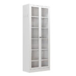 Metal Kitchen Pantry Cabinet - 72" Tall Storage with 5 Adjustable Shelves, White Freestanding Cabinet for Kitchen/Pantry/Bathroom-Does not support self pick up