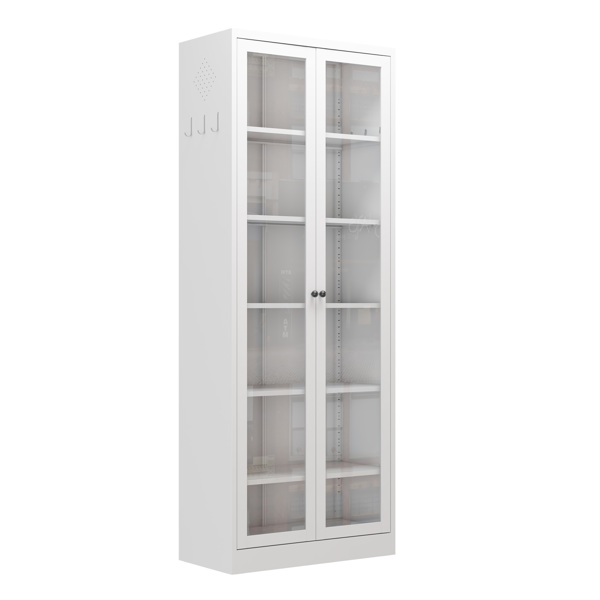 Metal Kitchen Pantry Cabinet - 72" Tall Storage with 5 Adjustable Shelves, White Freestanding Cabinet for Kitchen/Pantry/Bathroom-Does not support self pick up