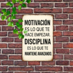 CIFbuy 1pc Spanish Motivational Metal Sign, Vintage Rustic Farmhouse Wall Decor, "Motivación Que Tienes, Disciplina Que Mantienes" Wall Decor, "Motivación Que Tienes, "Motivación Que Tienes, Disciplina Que Mantienes" Iron ikTok, ikTok, t Self-pickup Logiopics - Image 5