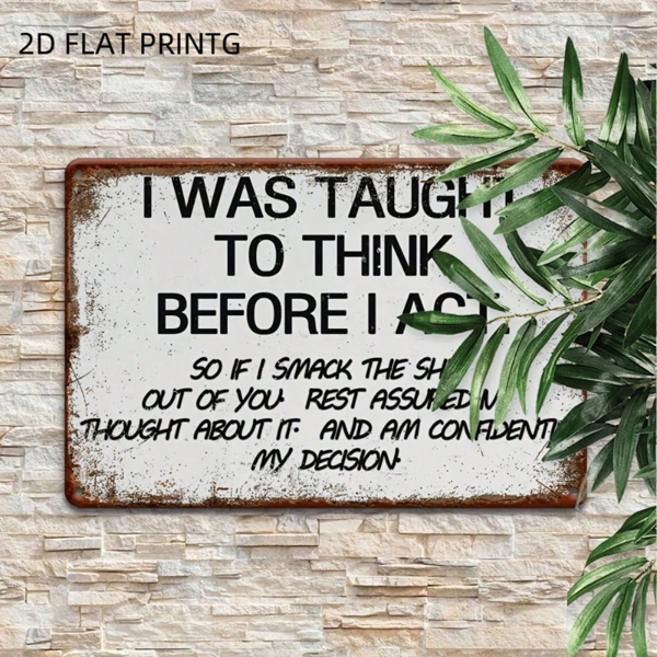 7377296d-3b54-4eba-a5a1-f3b059410da1.png CIFbuy Vintage Metal Tin Sign Retro Funny Quote Wall, Decor Waterproof Rustproof 2D Flat Art, Poster For Home Bar Garage Garden RetroikTok, RetroikTok, Self-r ckup Logiopen - Image 1