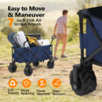 42*22*36inch Blue Garden Folding Cart - Image 7