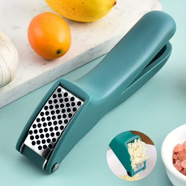 73988251_1 Advanced Garlic Squeezing Set - Rust proof and dishwasher safe professional garlic crushing tool - easy to squeeze, easy to clean, soft handle, ergonomic - Image 1
