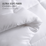 White all-season comforter, plus size, checkered quilting, suitable for luxury hotel bedrooms and guesthouses, soft and skin-friendly comforter insert, suitable for all seasons, simple bohemian style, perfect Christmas gift. - Image 7