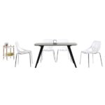 4pcs Bird's Nest Style Lounge Chair White - Image 15
