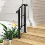 Replace 74115089 Matte Black Outdoor 1st Tier Iron Handrail - Image 3