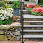 [Same Code 81504920 40310676]Artisasset Matte Black Outdoor 4 Level Iron Handrail - Image 11