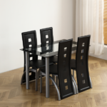 Same Code 24778886 110cm Dining Table Tempered Glass Dining Table - Image 9