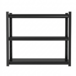 3-Tier Adjustable Height Metal Storage Shelving Unit, Large Capacity Black Multipurpose Organizer Rack, Reptile & Pet Display Stand, 31.50"H x 35.43"W x 13.77"D, Assembly Required - Image 4