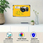 CIFbuy Vintage Camera & Cheese Metal Tin Sign 8x12 Inch, Retro Farmhouse Kitchen Decor, Antique Cafe Bar Garage Wall Art, Classic 2D Pl TikTok, TikTok, tchen Self-pickup Logiopics - Image 5