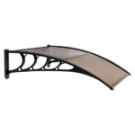 Same Code 70596693 100 x 96cm Household Application Door & Window Rain Cover Eaves Brown Board & Black Holder - Image 2