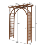 [Same Code 43529880]Beautiful And Practical Garden Arch Dark Brown - Image 8