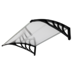 Same Code 87203302 HT-100 x 80 Household Application Door & Window Rain Cover Eaves Canopy White & Black Bracket - Image 9