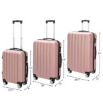 3-in-1 Multifunctional Large Capacity Traveling Storage Suitcase Luggage Set Rose Gold - Image 9