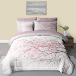 8pcs Halloween Comforter Set, Witch Pattern Bed In A Bag Bedding With Comforter Sheet Sham - 1 Comforter, 2 Pillow Shams, 1 Flat Sheet, 1 Fitted Sheet, 1 Cushion Cover, 2 Pillowcases All season temu can only be self-picked up - Image 2