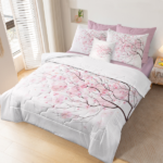 8pcs Halloween Comforter Set, Witch Pattern Bed In A Bag Bedding With Comforter Sheet Sham - 1 Comforter, 2 Pillow Shams, 1 Flat Sheet, 1 Fitted Sheet, 1 Cushion Cover, 2 Pillowcases All season temu can only be self-picked up - Image 3